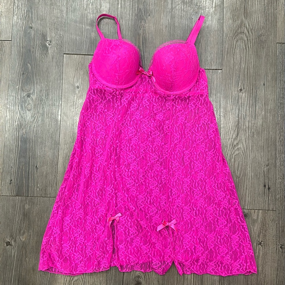 Smart & Sexy Sleepwear Lacy Babydoll Lingerie 36C